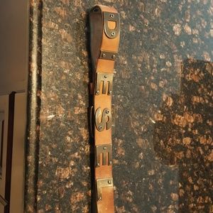 Diesel Metal Hardware Leather Belt